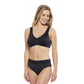 Carole Martin Full Freedom Front Closure wireless Comfort Bra - Black