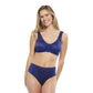 Carole Martin Full Freedom Front Closure wirefree Comfort Bra - Blue