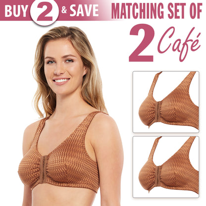 Carole Martin Full Freedom Front Closure wirefree Comfort Bra 