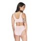 Full Freedom Cotton Bra Pink Front Closure Wirefree