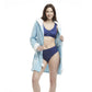 Women's Mid-thigh Hooded Plush Zippered Lounger