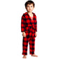 Kids Buffalo Plaid Hooded Robe & PJ Pants – Family Matching Christmas Set