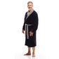 Men Bath Robe Soft Fleece Shawl Collar