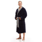 Men Bath Robe Soft Fleece Shawl Collar