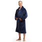 Men Bath Robe Soft Fleece Shawl Collar