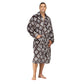 Men Bath Robe Soft Fleece Shawl Diamond Motif