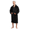 Comfort Lounge Wear Men's Roped Robe Black