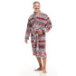 Men Bath Robe Soft Fleece Shawl Collar