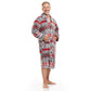 Men Bath Robe Soft Fleece Shawl Collar