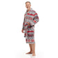 Men Bath Robe Soft Fleece Shawl Collar