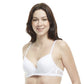 Underwire Push-Up Bra with Full Coverage and Padded Cups with Lace Detailing