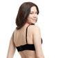 Wireless Padded Push-Up Comfort Bra with Plunge Neckline Movable Straps