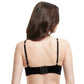 Wireless Padded Push-Up Comfort Bra with Plunge Neckline Movable Straps