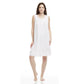 Women's Mid Calf Night Gown With Short Slit Sleeves