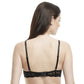 Underwire Push-Up Bra with Full Coverage and Padded Cups with Lace Wings