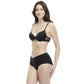 Underwire Push-Up Bra with Full Coverage and Padded Cups with Lace Wings
