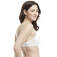 Underwire Push-Up Bra with Full Coverage and Padded Cups with Lace Wings