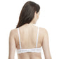 Underwire Push-Up Bra with Full Coverage and Padded Cups with Lace Wings