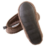 Taupe Sherpa Scuff Slip-on Slippers Bench Brand Padded Non-skid Rubber Sole