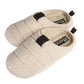 Black Sherpa Scuff Slip-on Slippers Bench Brand Padded Non-skid Rubber Beige