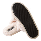Bench Women Faux Fur Open-toe Criss Cross Band Slip-On Slippers White