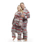 Men and Women Fleece Bottom Pajamas and Robe Bathrobe