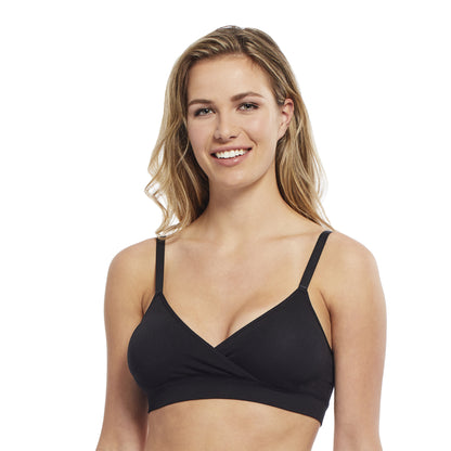 Seamless Padded Slip-On Crossover Comfort Bra